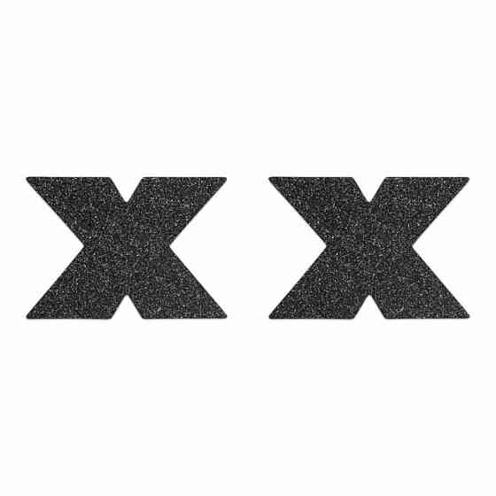 Пестисы в виде крестов Bijoux Indiscrets, черные Sex Aura Киев
