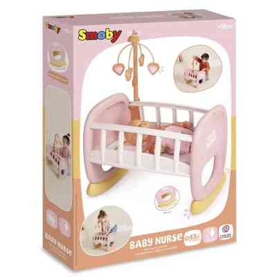 Ігровий набір Smoby Колиска Бебi Ньорс. Терракотова пудра з мобілем, 18 міс. (7600220390) Вінниця