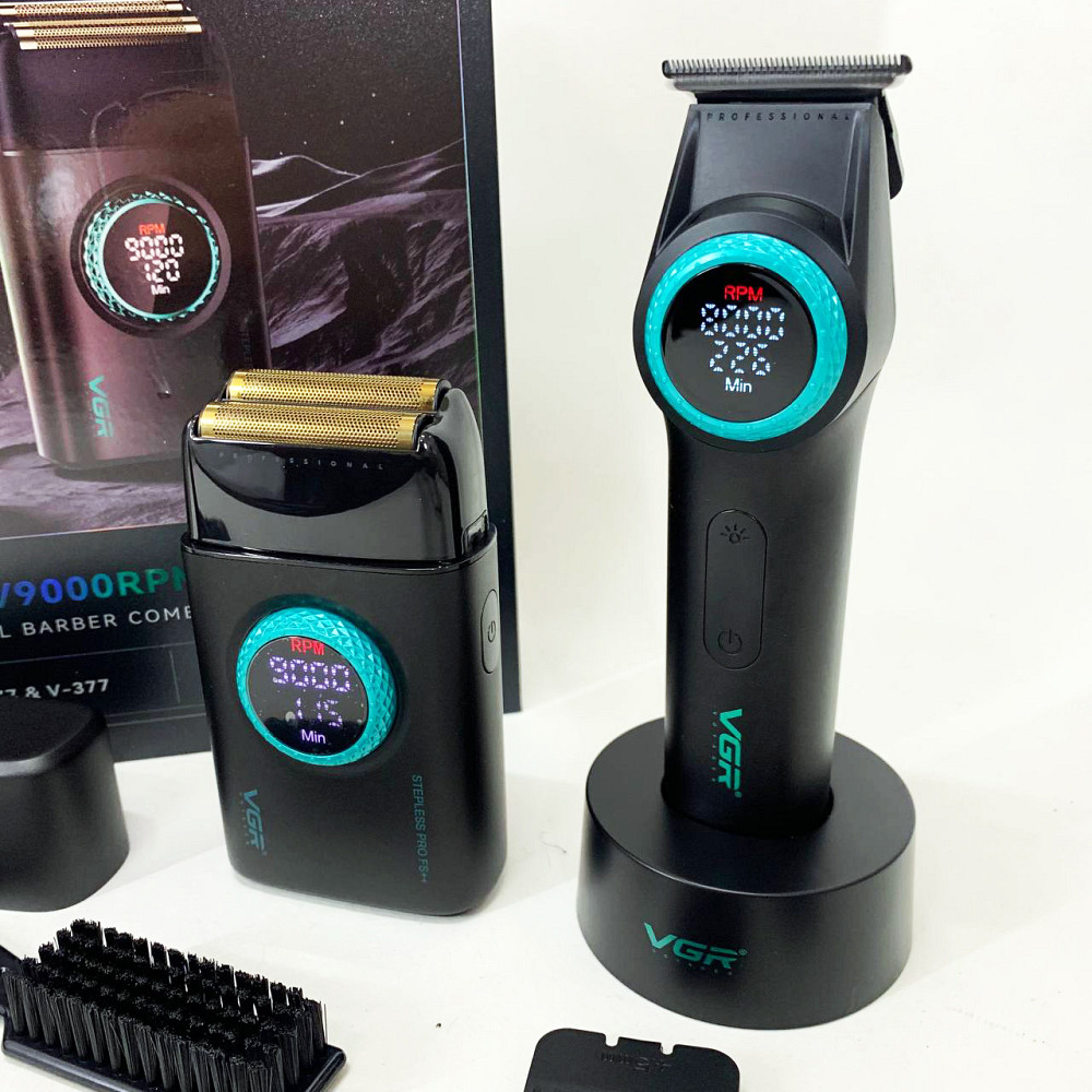Машинка для стрижки волос и бритья VGR 2 в 1 V-977 V-377, Машинка для стрижки с мощным аккумулятором LZ-57 Львов - изображение 3
