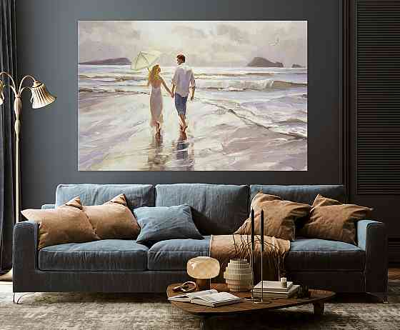 Картина холст у вітальню / спальню Закохані   MLP_32  ( 60х30см ) 90х180см Київ
