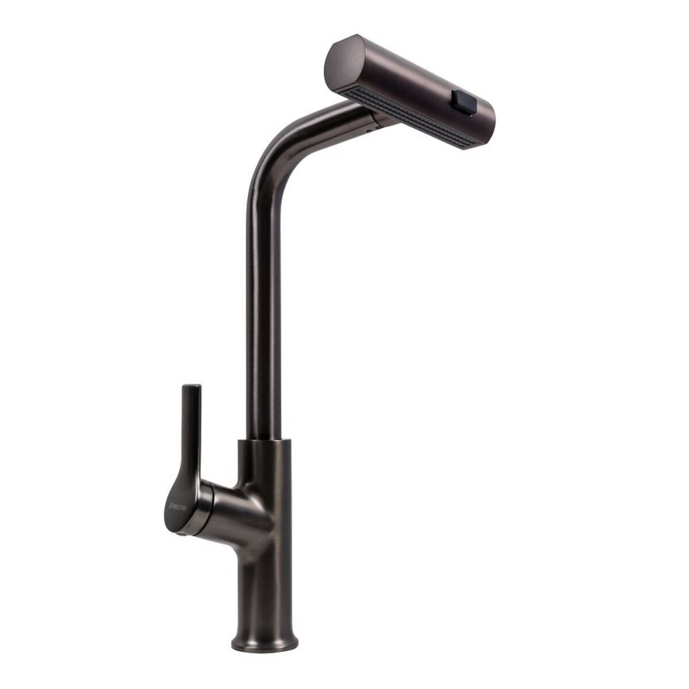 Кухонний змішувач з поворотним аератором VALESO TH37 PVD чорний Коломыя - изображение 1