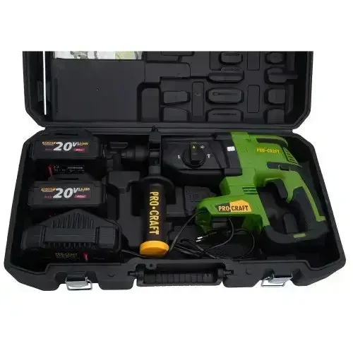 Перфоратор акумуляторний Procraft безщітковий 1150 об / хв акумуляторний перфоратор 4800 уд / хв SDS-Plus в кейсі Львів - фото 5