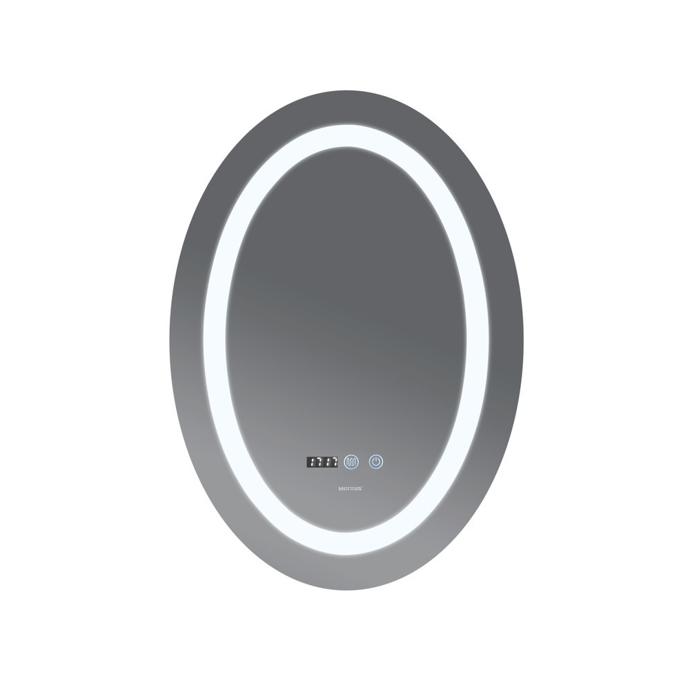 Дзеркало Mixxus PLAIN MV02-50x70 з Led Touch, Anti-fog, димером, регулятором яскравості, годинником (MI6010) Київ - фото 10