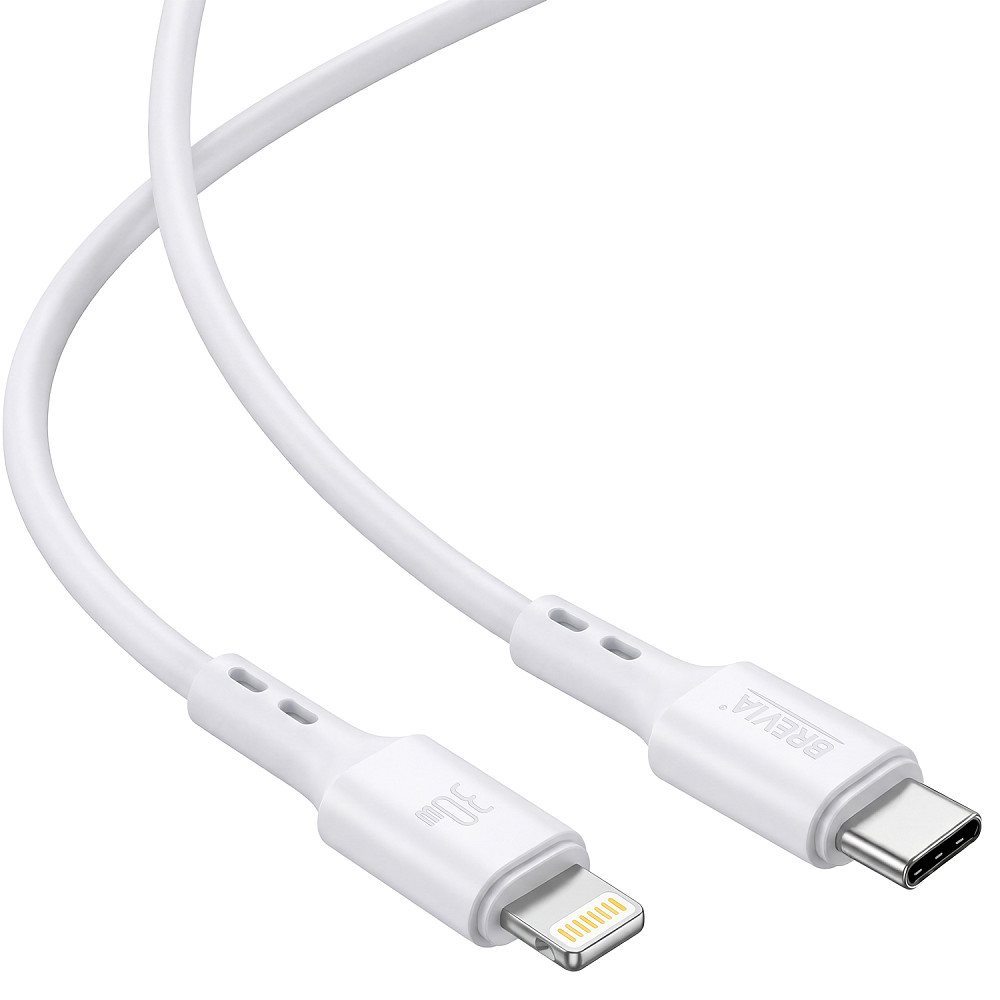 Кабель Brevia Type-C to Lightning 30W 1м, білий box (51100WCLC1) Львів - фото 3