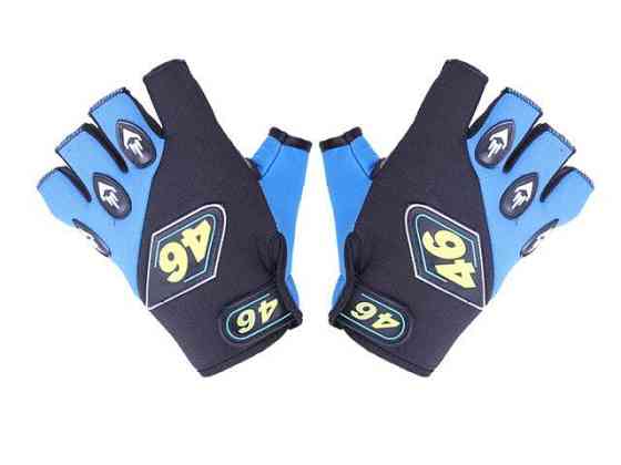 Мотоперчатки всесезонные без пальцев YM001-15 size L мембрана карбон на липучке синие Мукачево