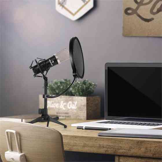 CM003 Набір мікрофонів V2 Конденсаторний мікрофон XLR Підставка для мікрофона Захист від зламу (Німеччина, Рівне