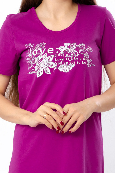 Ночная сорочка женская короткий рукав 100% хлопок топ Киев - изображение 2