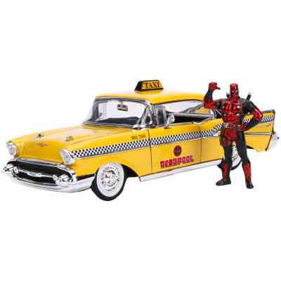 Машина Jada металева "Марвел. Жовте таксі" Чеві Бел Ейр (1957) з фігуркою Дедпула 1:24 (253225001) Вінниця