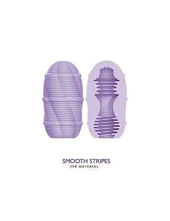 Мастурбатор мини с ребристым рельефом Pretty Love Smooth Stripes Cupid X Egg, фиолетовый Sex Aura Киев