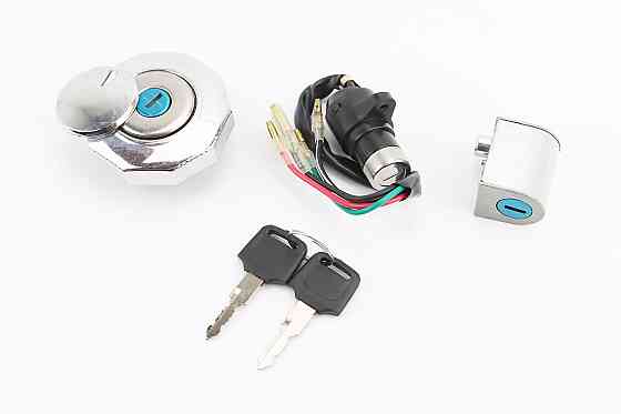 Замки к-кт (запалювання + кермо + кришка бака кругла) Київ