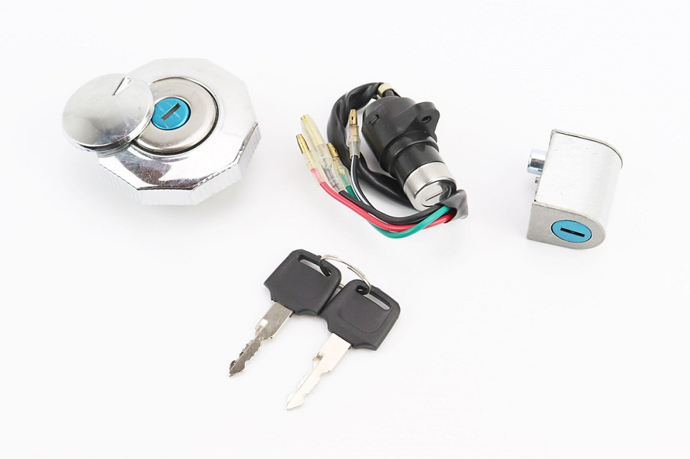 Замки к-кт (запалювання + кермо + кришка бака кругла) Київ - фото 1