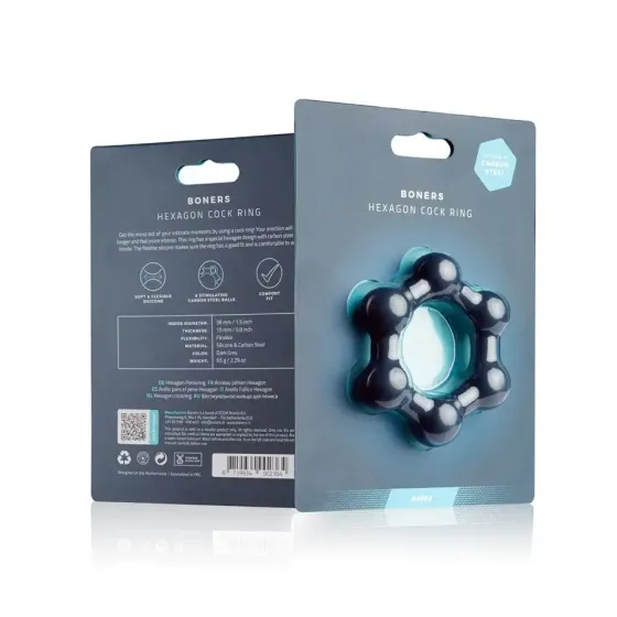 Ерекційне кільце Boners Hexagon Cock Ring Львов