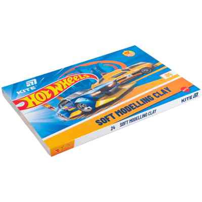 Пластилин Kite Hot Wheels восковий, 24 кольори, 480 г (HW25-089) Винница