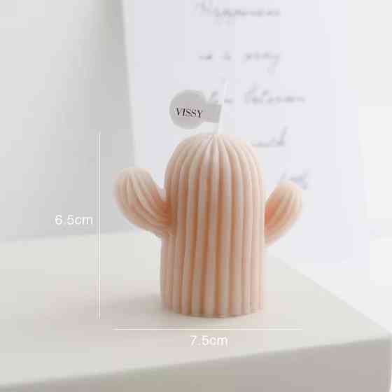 Свеча “Кактус” розовый ручной работы Каменец-Подольский