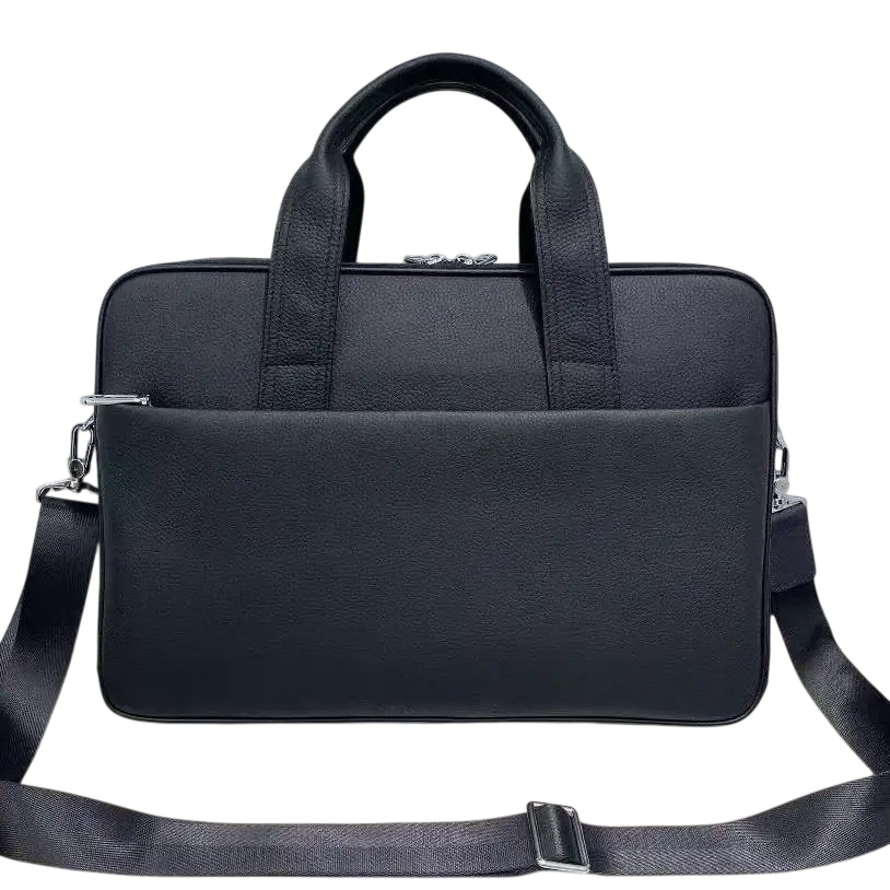 Сумка-портфель для ноутбука Tiding Bag (40 x 27 x 10 см) з натуральної шкіри Чорний Вінниця - фото 9