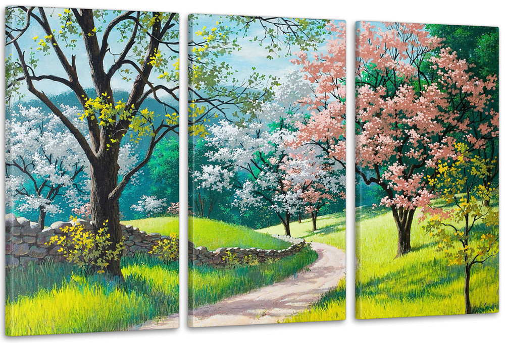 Модульная картина Весна Сад Art-11_3А 70x130 см Киев - изображение 1