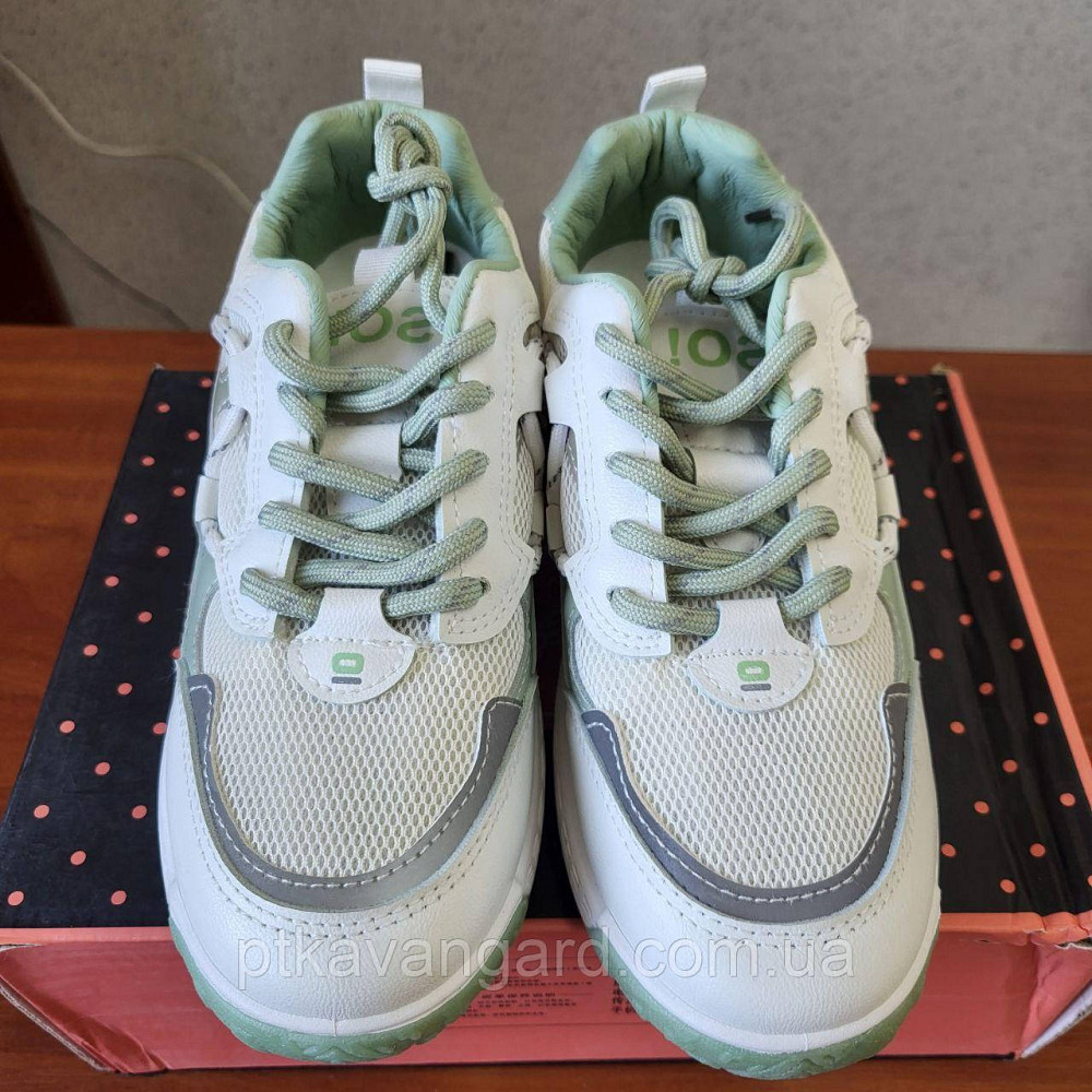 Кроссовки женские повседневные на шнуровке размер 36 белый Хмельницкий - изображение 4