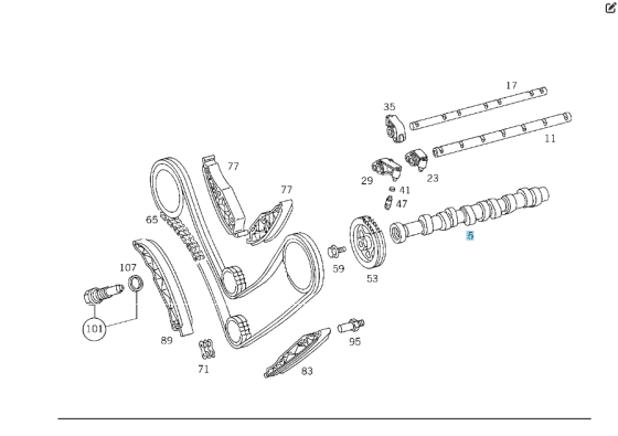 Mercedes-Benz  A1120504101 Розподільний вал правий двигуна M112 E32 E37 Одесса
