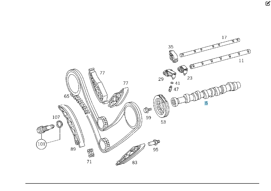 Mercedes-Benz  A1120504101 Розподільний вал правий двигуна M112 E32 E37 Одесса - изображение 2