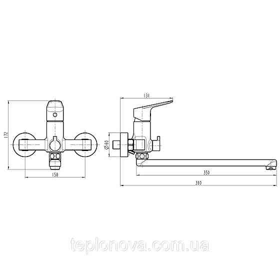 Смеситель для ванны TOPAZ CORSICA TC 16208-H48 Черновцы