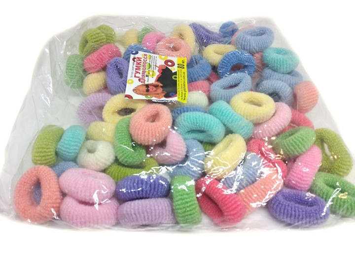 Резинки для волос цветные набор 120 шт Киев - изображение 1