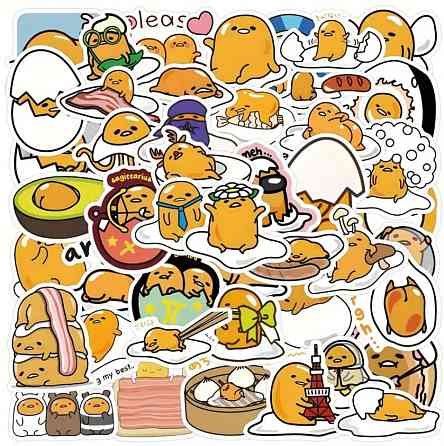 Наклейки Жовток Gudetama, стікери, меми, приколи. Наклейки на мотоцикл, велосипед, для комп'ютера, н Київ