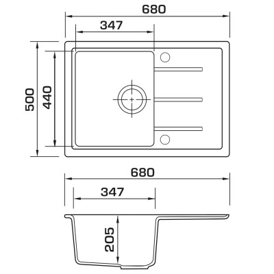 Мийка кухонна GRANADO Blanos black shine (gr2501) Вінниця - фото 9
