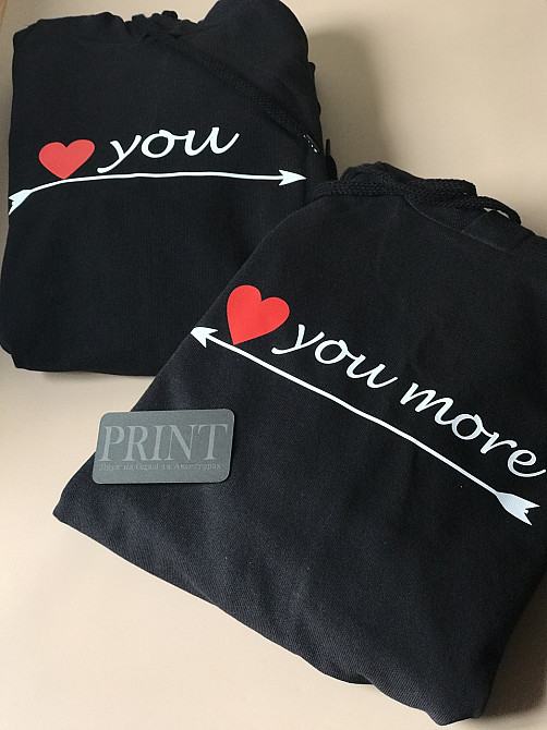 Парні толстовки з капюшоном і кишенькою для хлопця та дівчини YOU/YOU MORE Чернівці - фото 2