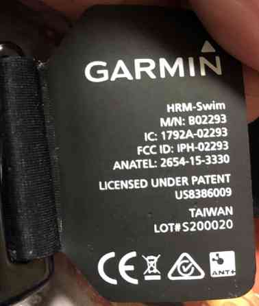 Датчик серцевого ритму Garmin HRM Swim. Харків