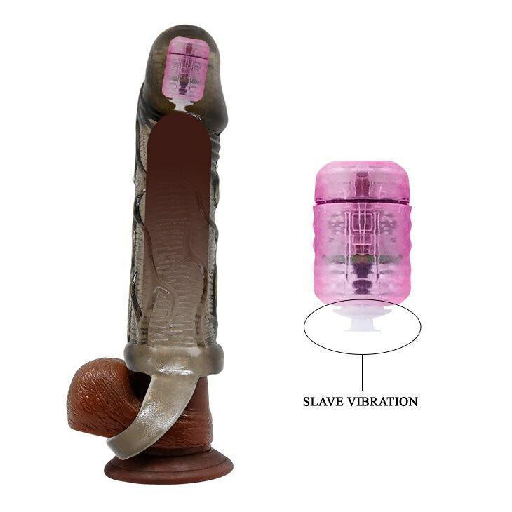 Насадка-презерватив з вібрацією "Men extension" BI-026210A-1 Sex Aura Київ - фото 7