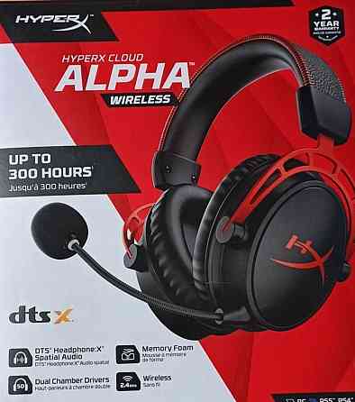 Безпроводные Навушники з мікрофоном HyperX Cloud Alpha Wireless Black (4P5D4AA) open box. Киев