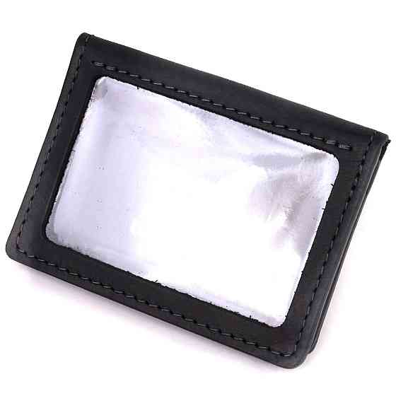 Стильна обкладинка на документи у вінтажній шкірі Чорна (GRANDE PELLE) Київ