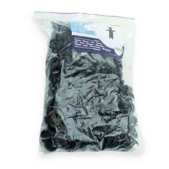 Клипса расп.VW,Audi,Fiat (отв 9,8-10,0, ш20, дл16,5) черная (100шт) №80 Мукачево