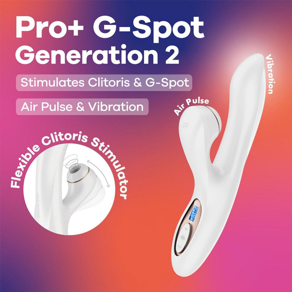 Вакуумний вібратор-кролик Satisfyer Pro+ G-Spot Generation 2 Wihte (м'яте паковання!!!) Sex Aura Київ - фото 8
