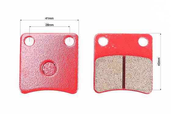 Гальмівні колодки (дискові) Honda DI050 / Tact 50; DAELIM GZ50; SYM- Orbit 50; KYMCO- MXU 400 к-кт 2шт червоні Київ