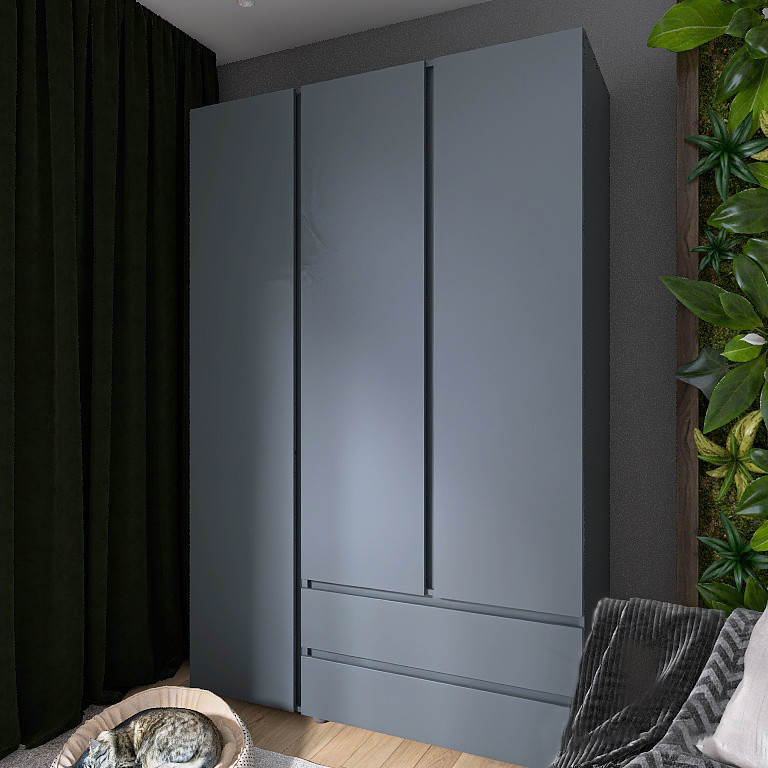 Шкаф трехдверный Эверест ШЛ-3 Лайт Графит (DTM-4913) Днепр - изображение 6