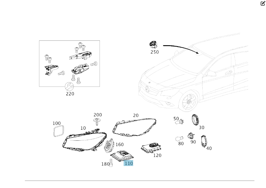 Mercedes-Benz  A2189009303 Блок керування фари CLA Shooting Brake X117 CLA C117 GLA X156 A-class W176 Одеса - фото 2