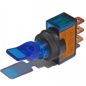 Тумблер ASW-14D PRK0016B 1 група 2 положення ON-OFF Синій Полтава - фото 1