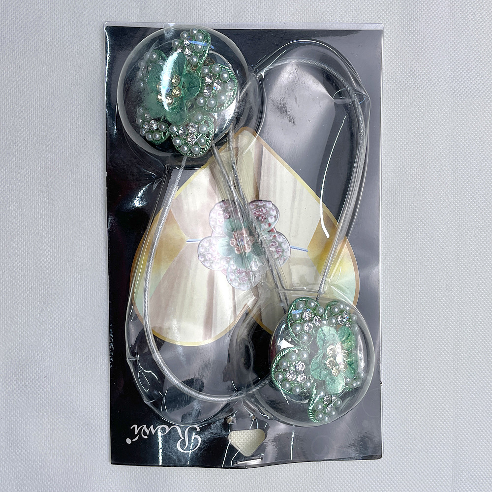 Магніти для штор та гардин "Flowers" набір 2 шт М'ятний (81-190) Київ - фото 8