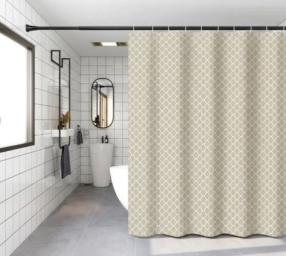 Шторка-фиранка для ванной Zerix SCP-014-180x200 из PEVA (полиэтиленвинилацетата) удлиненная (Узор 