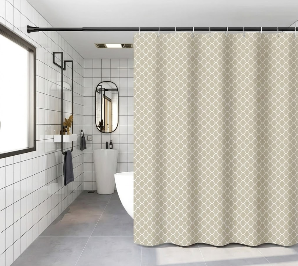 Шторка-фиранка для ванной Zerix SCP-014-180x200 из PEVA (полиэтиленвинилацетата) удлиненная (Узор 