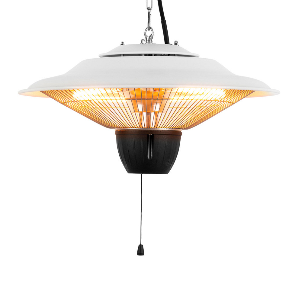 Hitzkopf інфрачервоний стельовий нагрівач галогенна нагрівальна трубка 2 рівні 750/1500 Вт білий Рівне - фото 1