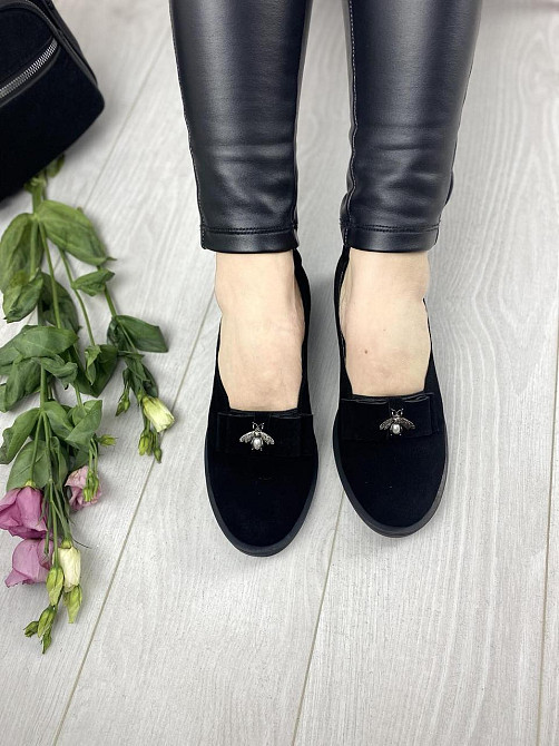 VIKTTORIO Туфлі жіночі VIKTTORIO АЙС чорні (весна-осінь, замша натуральна) (2698) Коломия - фото 7