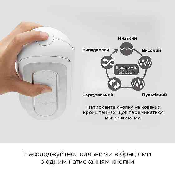 Вибромастурбатор Tenga Flip Zero Electronic Vibration White, изменяемая интенсивность, раскладной Sex Aura Киев
