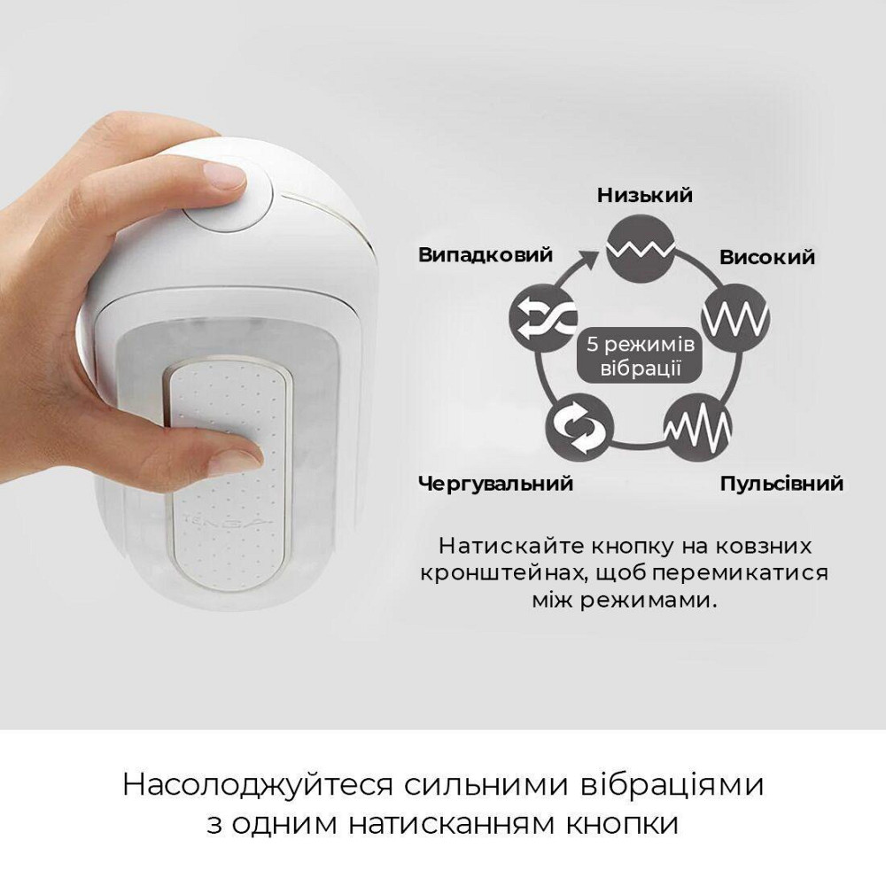 Вибромастурбатор Tenga Flip Zero Electronic Vibration White, изменяемая интенсивность, раскладной Sex Aura Киев - изображение 4