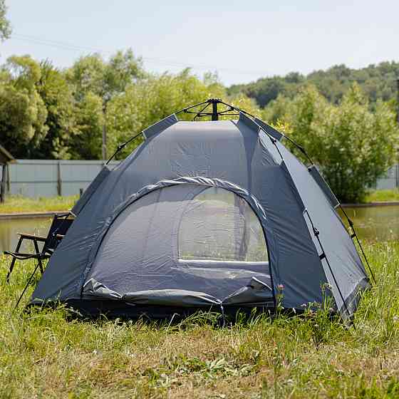 Намет кемпінговий 2 на 2 метри автоматичний для риболовлі походу туристичний LU-019G Сірий Коломия