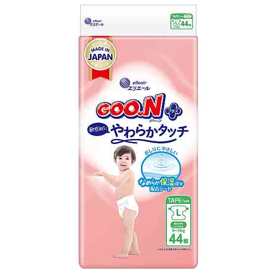 Підгузки Goo.N Plus для дітей (розмір 4(L), 9-14 кг, 44 шт) Дніпро
