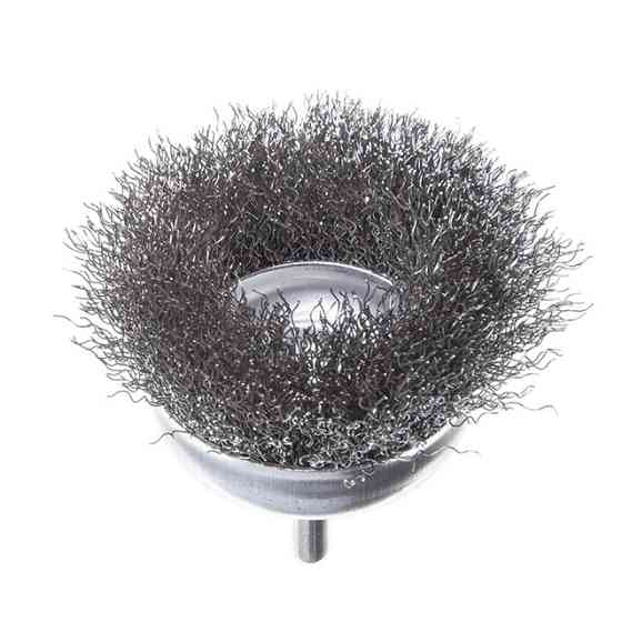 Щітка чашкова, 75 мм, 1/4", кручений дріт, для дриля, 4500 об/хв INTERTOOL BT-9075 Київ