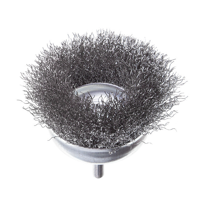 Щітка чашкова, 75 мм, 1/4", кручений дріт, для дриля, 4500 об/хв INTERTOOL BT-9075 Київ - фото 3