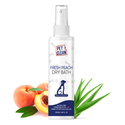 Шампунь для животных Pet Clean DRY BATH-FRESH PEACH с ароматом персика 250 мл (8939117888428) Винница - изображение 1